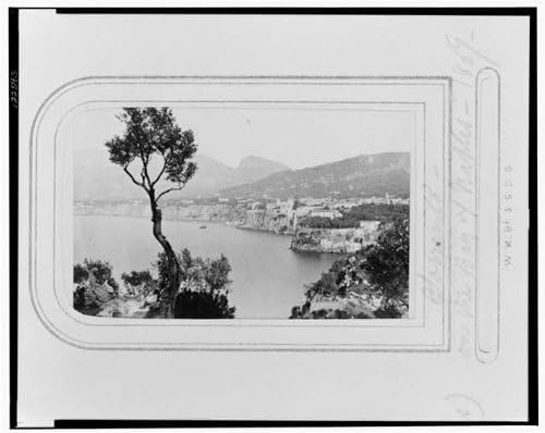 HistoricalFindings Fotoğraf: Sorrento'nun Napoli Körfezi'nden görünümü, italya, Sahil Şeridi, Şehir Manzarası, 1869