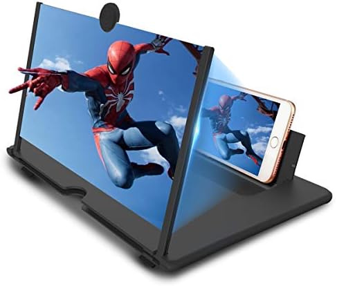 CameCosy cep telefonu için 12 inç ekran Büyüteci Filmler,Videolar,Okuma,Oyun için 3D Büyüteç Ekran Büyütücü-Katlanabilir