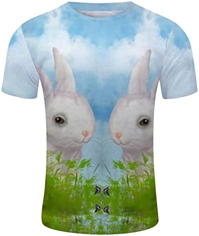 2023 Yeni Erkek paskalya tavşanı Yumurta Festivali Dijital 3D Baskılı Gömlek T Shirt Üst Bluz T Shirt Erkek Paketi