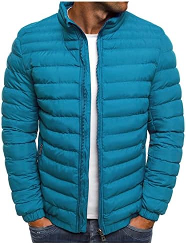 ADSSDQ Erkek Ceket, kışlık Mont Adam Artı Boyutu Moda Kamp Uzun Kollu Zip Up Ceket Katı Orta Ağırlık Turtleneck10