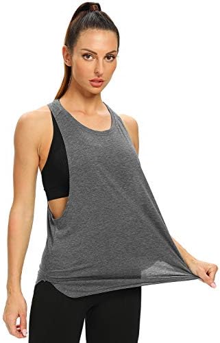 Ullnoy Egzersiz Tankı Üstleri Kadınlar için Koşu Kas Tankları Kolsuz Gevşek Fit Spor Yoga Spor Gömlek 3-5 Paket