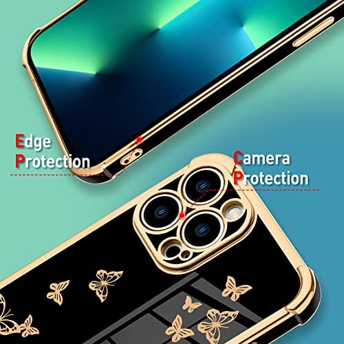 ıphone 13 Pro Max Kılıf için tharlet Sevimli Kelebek Desen, kaplama Telefon Kılıfı Koruyucu Kılıf ile Kamera Koruyucu