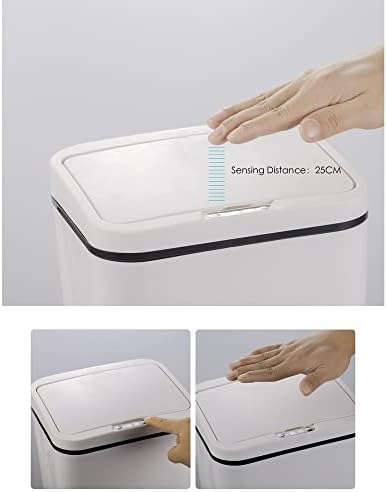 Yok Otomatik Fotoselli Akıllı indüksiyon Hareket sensörü Mutfak çöp tenekesi Geniş Açılış Sensörü (Renk : Beyaz, Boyut: