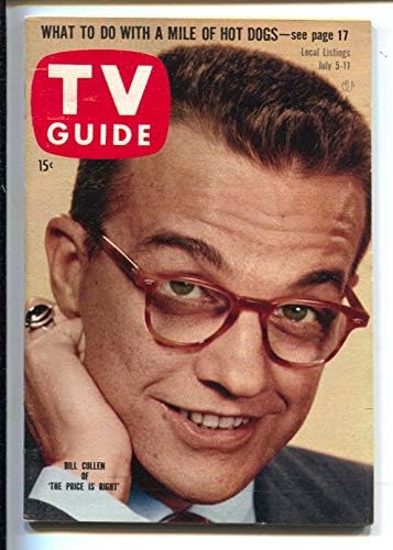 TV Rehberi 7/5/1958-Fiyat Doğru-Bill Cullen kapağı-Illinois-Etiket yok - gazete standı kopyası-VF-