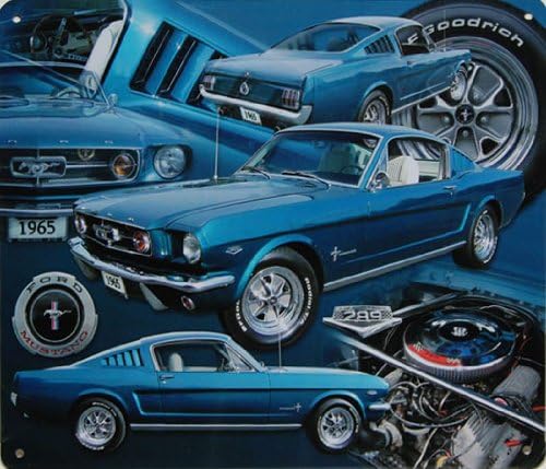ARTCLUB Alüminyum Poster Klasik Araba Mustang Fastback, Otomotiv Metal Tabela, Sanat Plak Garaj Duvar Dekor