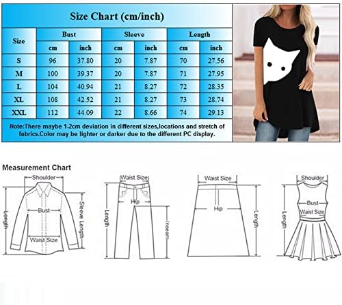 Adpan Kısa Kollu Gömlek Kadınlar için Bayan Kısa Kollu Yuvarlak Boyun Gevşek Fit Casual Uzun Casual Katı Küçük Uzun