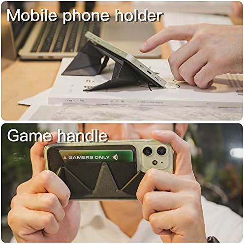 Auyuııy Telefon Tutacağı Katlanır Gamepad Tasarımı, Yeniden Kullanılabilir Yapışkanlı Cep Telefonu Standı, Kartlıklı