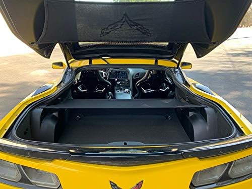 Gövde Güvenlik Üst Kargo Gölge Kapak Corvette C7 Z06 Z51 2014 2015 2017 2018 2019 (Üst Corvette Amblemi)