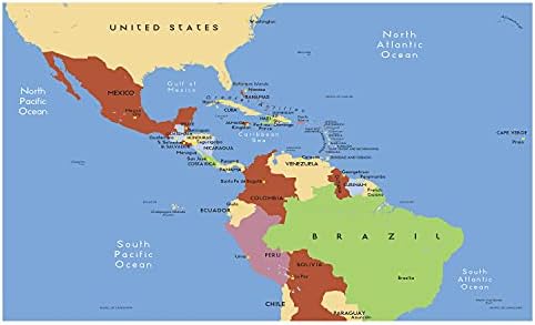 Ambesonne Venezuela Seramik Diş Fırçası Tutacağı, Güney Kuzey Pasifik Atlantis Amerika Birleşik Devletleri Brezilya