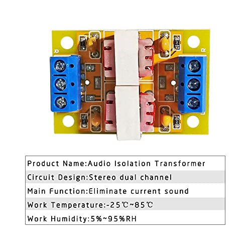 Ses yalıtımı Stereo Çift Kanallı Trafo Çoğaltıcı Modülü Girişim Gürültü Bastırma Modülü Akım Gürültü İptal