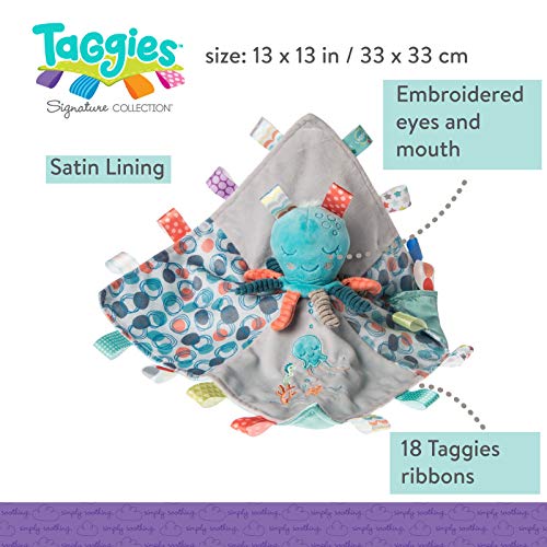 Taggies bana oyuncak bebek kağıt ve Squeaker, 6.5 X 6.5, uykulu deniz Ahtapot