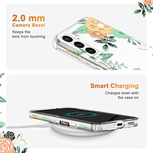 Hekodonk Samsung Galaxy S22+ Artı 5G Kılıf ile uyumlu, sevimli Temizle Kristal Yumuşak Esnek TPU Darbeye Koruyucu