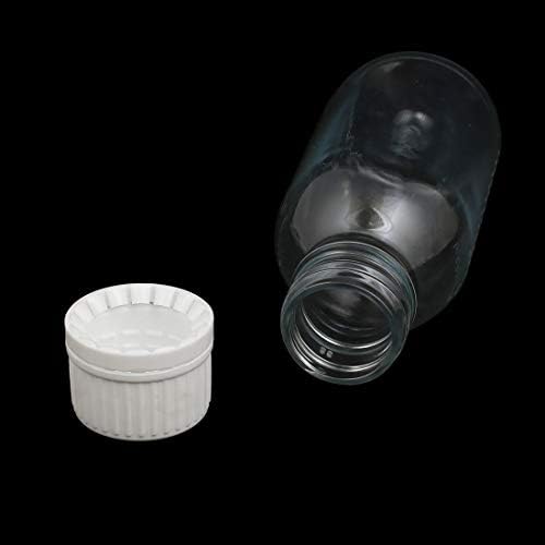 IIVVERR 2 Adet 100 ml PET Plastik vidalı kapak Reaktif depolama şişesi Temizle (2 piezas de 100 ml de plástico PET