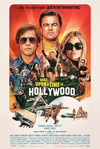 Bir Zamanlar Hollywood'da - Film Afişleri-Ölçüleri 24 x 36 inç (Brad Pitt-Leonardo DeCaprio-Margot Robbie-Al Pacino