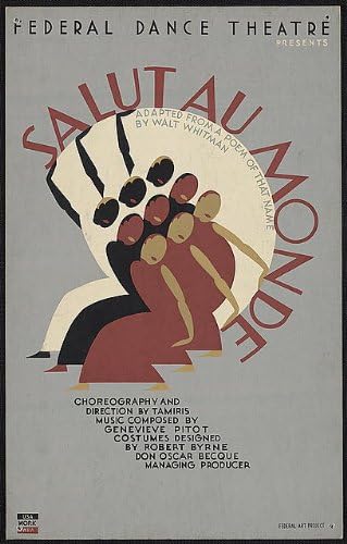 Tarihselfindings Fotoğraf: Federal Dans Tiyatrosu, Salut au Monde, Walt Whitman, c1936, Dans Eden insanlar