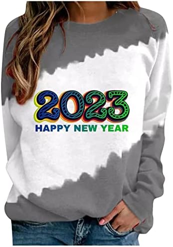 2023 Moda Gömlek Kadınlar için Uzun Kollu Kravat boya Renk Blok Tees Kazak Tops Gevşek Rahat Kazak T-Shirt