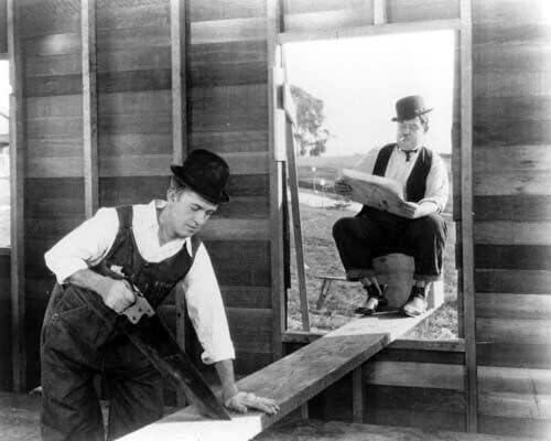 Laurel & Hardy Son Dokunuş 1928 Stan ahşap tahta testereler 5x7 fotoğraf