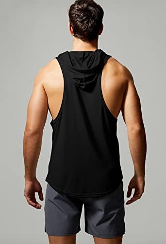 SPOR DEVRİMİ erkek Egzersiz Kolsuz Gömlek Kas Kapşonlu Tank Gym Fitness Hızlı Kuru kolsuz kapüşonlar