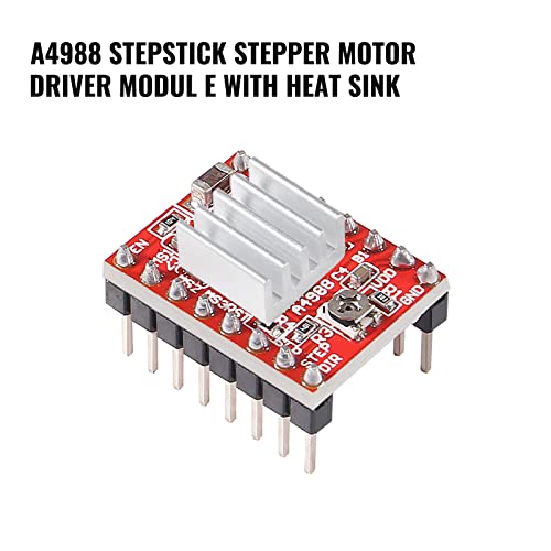 8 ADET A4988 Stepstick Step Motor sürücü modülü ile ısı emici ile uyumlu 3D yazıcı Reprap, CNC makinesi veya Robotik