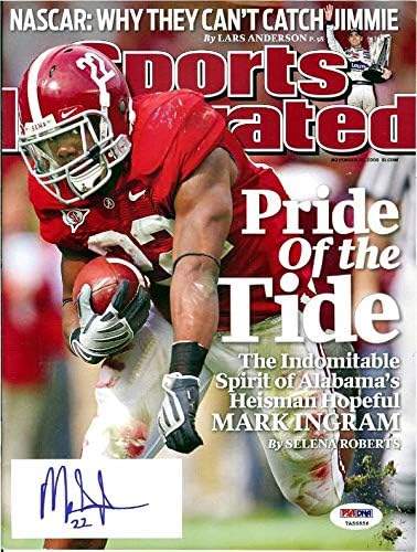 Mark Ingram İmzalı Sports Illustrated Dergisi Alabama Crimson Tide PSA / DNA ITP Hisse Senedi 105146-İmzalı Kolej