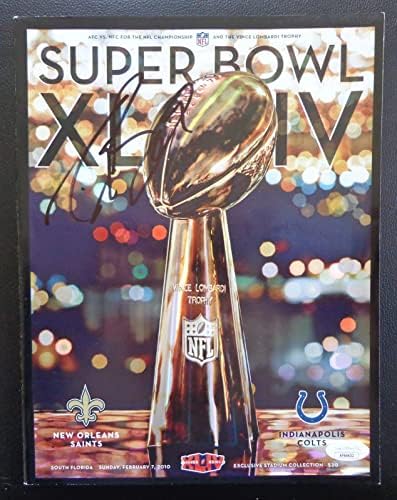 Drew Brees İmzalı Super Bowl XLIV Programı New Orleans Saints JSA - İmzalı NFL Dergileri