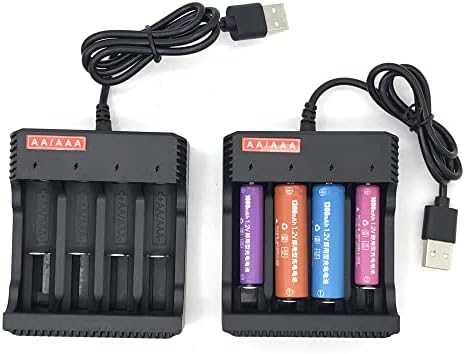USB AA / AAA No. 5 pil şarj cihazı 7 Pil 1.2 V NiMH Nikel Kadmiyum Pil Dört Yuvalı Şarj Cihazı Akıllı Dönüş Sinyali