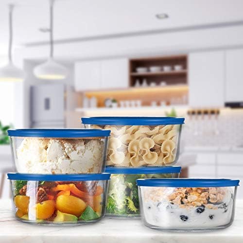 Klareware 7 cam kupa Gıda Saklama Kapları Istiflenebilir Yemek Hazırlık öğle yemeği için bento veya artık salata kaseleri