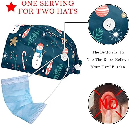 Komik Sevimli Noel Hayvanlar Çalışma Kap Düğmesi İle, moda Kabarık Fırçalama Şapka Kadın Erkek İçin, 2 Paket