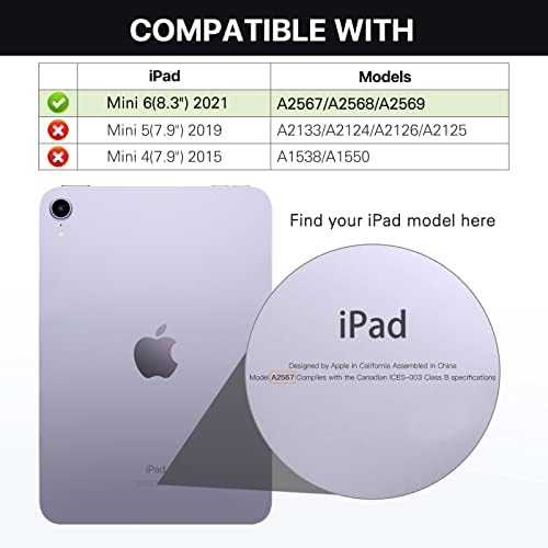 MoKo ekran koruyucu Koruyucu için Yeni iPad Mini 6 2021 (6th Nesil 8.3 inç), Anti-Casus Temperli Cam Ekran Koruyucu