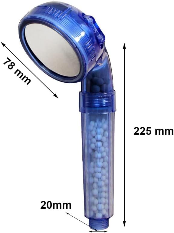 Yüksek Basınçlı Negatif iyon filtresi Duş Başlığı 3 Modları Plastik Ayarlanabilir Yuvarlak Duş Başlığı Su Tasarrufu