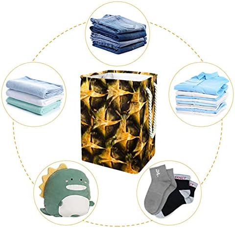 Inhomer Çamaşır Sepeti Yakın Çekim Ananas Kabuğu Doku Katlanabilir çamaşır sepetleri Firma Çamaşır Kutusu giysi saklama