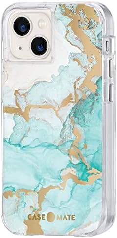 Case-Mate-Sert Baskılar-iPhone için Kılıf 13 Mini-Altın Folyo Elemanları-10 ft. Düşme Koruması - 5,4 inç - Okyanus