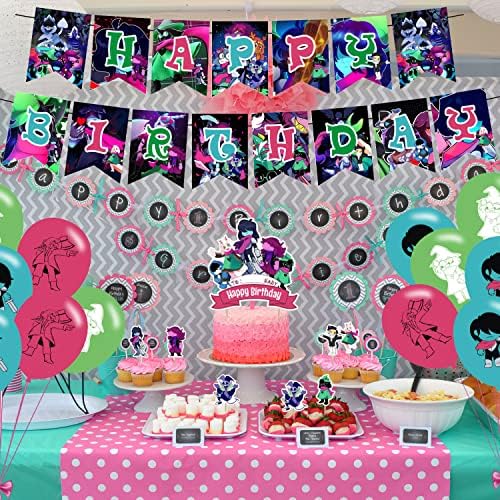32 Pcs Deltarune Doğum Günü Parti Süslemeleri, parti Kaynağı ile Çocuklar için Set 1 Mutlu Doğum Günü Afiş Çelenk,