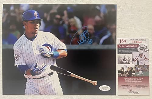 Willson Contreras İmzalı İmzalı Parlak 8x10 Fotoğraf Chicago Cubs - JSA Kimliği Doğrulandı