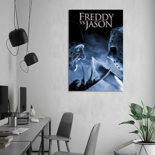 BNE Freddy VS Jasons Film Korku Tuval sanat posterleri ve Duvar sanat resmi Baskı Modern Aile yatak odası dekoru Posterler