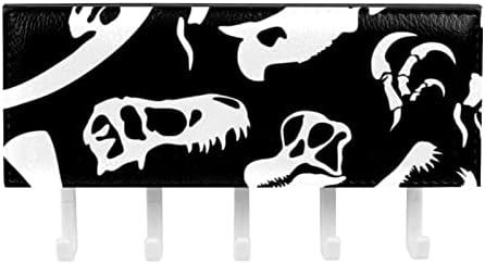 GUEROTKR Duvar Kancaları, asma kancaları, Asmak için Yapışkan Kancalar, Retro Dinozor Kemikleri Siyah Desen