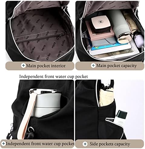 KARRESLY Kadın Okul Laptop Sırt Çantası Hafif Seyahat Schoolbag Moda Eğlence omuzdan askili çanta (Pembe)