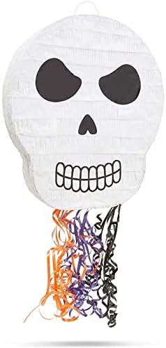 Cadılar Bayramı Partisi için Ölü Kafatası Piñata'nın Küçük Günü, Çekme İpi (13 x 15 x 3 inç)