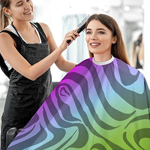 Vantaso Renkli Zebra Cilt Berber Pelerin Erkekler Kadınlar Çocuklar için Profesyonel, Ekstra Büyük Saç Kesimi Önlük