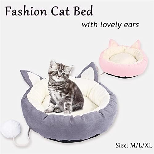 Kendinden ısınma Kedi Yatak-Güzel Pembe Kulaklar Pet köpek yatağı Oyuncak Top ile Küçük Orta Yavru kedi için kedi