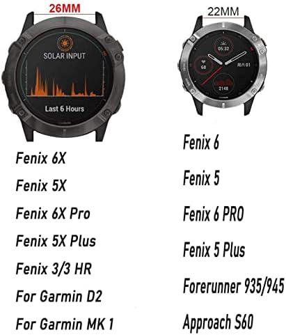 BNEGUV 26 22mm Silikon Hızlı Bırakma Watchband Kayışı Garmin Fenix 6X6 6S Pro 5X5 Artı 3HR Enduro Smartwatch Kolaylık