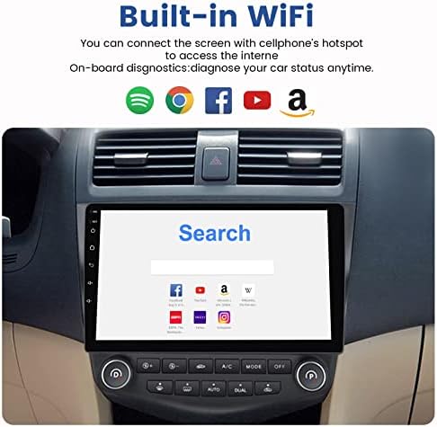 MekedeTech Android 11 Araba Radyo Stereo Çalar Desteği Kablosuz Carplay ve Kablolu Android Otomatik, 10.1 inç IPS