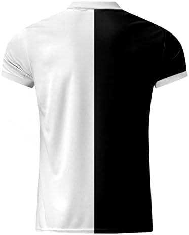 XXBR Erkek Fermuar polo gömlekler Kısa Kollu Yaz Renk Bloğu Patchwork tenis tişörtü Üstleri Atletik Spor Rahat Golf