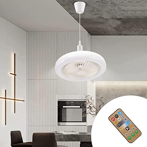 Yosoo ışıklı tavan vantilatörleri, 36W ışıklı tavan fanı 9.8 İnç Küçük Gürültüsüz E27 LED fan lambası ışıklı tavan