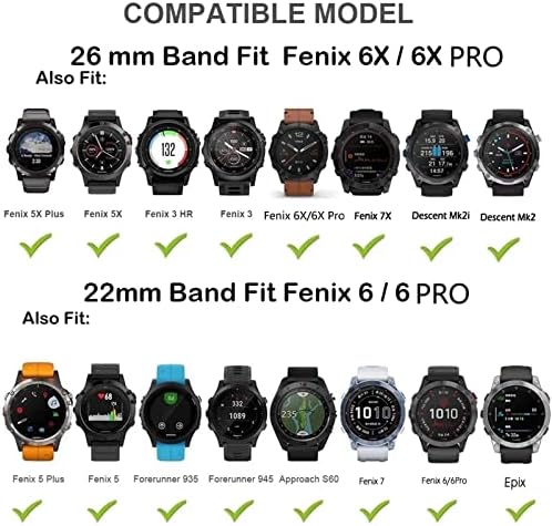 BANDKİT 26 22MM Silikon Hızlı Bırakma Watchband Kayışı Garmin Fenix 7X7 6 6X Pro 5X5 Artı 3HR Smartwatch Kolaylık