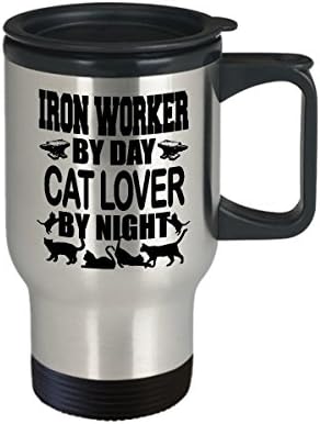 demir işçisi gündüz kedi sevgilisi gece seyahat kupa/temalı hediye çılgın kedi adam/bayan / adam / sahibi / anne /