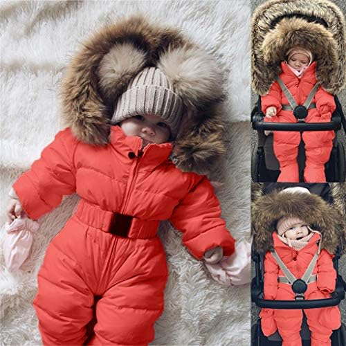 Giyim Kapşonlu Sıcak Bebek Kız Tulum Ceket Erkek Ceket Bebek Kış Romper Erkek Ceket ve Ceket Snowwear Önlükler Çocuklar