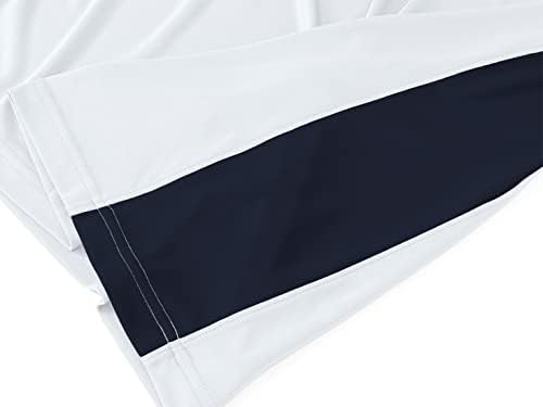 YSENTO erkek Golf polo gömlekler Kısa Kollu Ekip Boyun UPF 50 + Nem Esneklik Hızlı Kuru koşu tişörtü