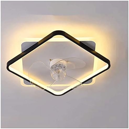 OLOTU 3 Renk LED ışıklı tavan fanı, Yarı Gömme Montajlı Kapalı tavan vantilatörü, Avize Yatak Odası / Mutfak / Oturma