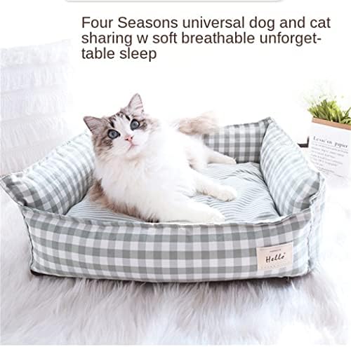 WXBDD Yumuşak Sıcak Pet Köpek Kediler Yatak Çıkarılabilir Yıkanabilir Pamuk Keten Yuva Köpekler Rahat Uyku Mat Pet